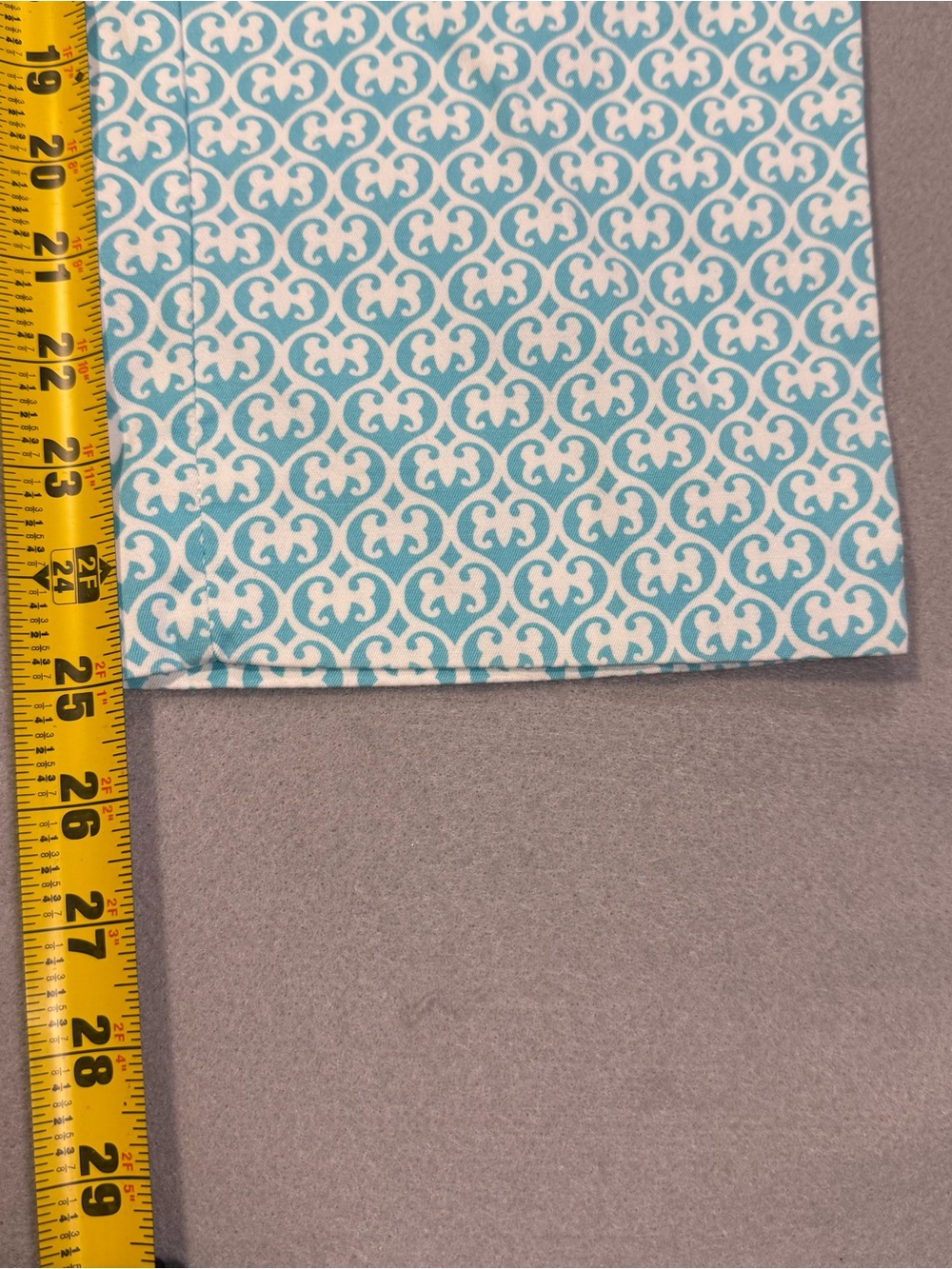 Talbots Perfect Crop Pants Women’s Size 6 Blue/Aqua White Print Stretch Cotton - Picture 15 of 16